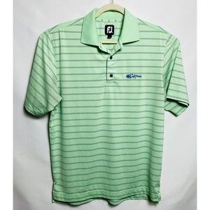 FJ Men’s Golf Polo Shirt Size M Green Strip
